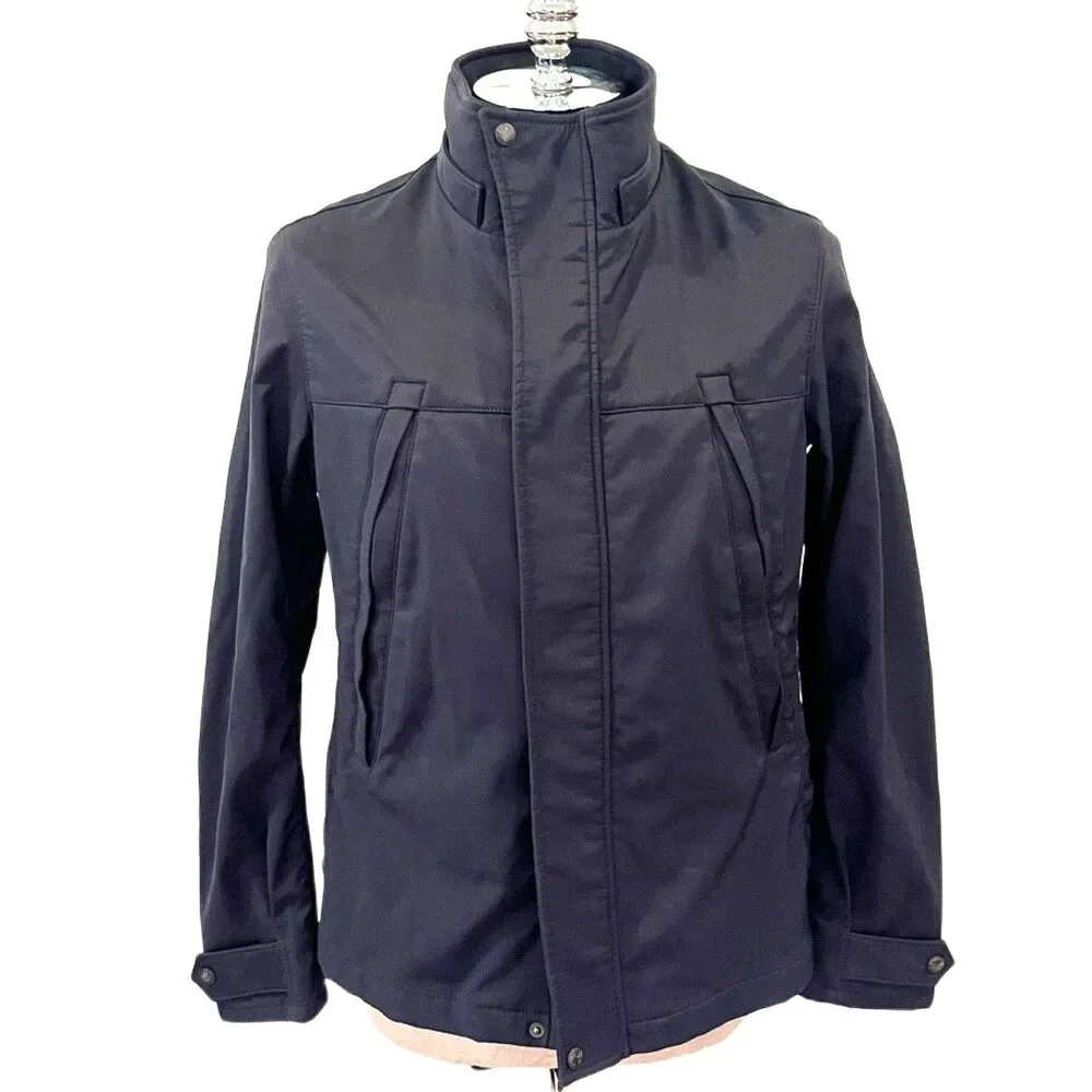 Banana Republic Navy Blue Men's Jacket Coat Zip/Snap Front Medium